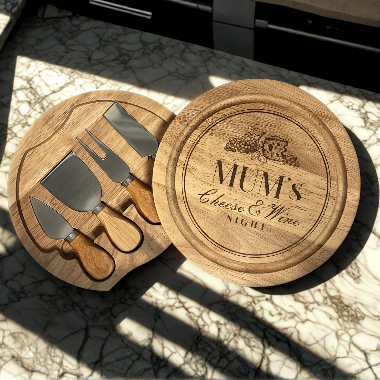 Mum's 'Cheese & Wine Night' Cheese Board Set