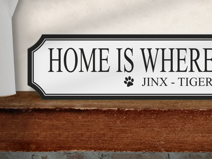 Personalised Cat Name | Wooden Sign (3 Colour Options)