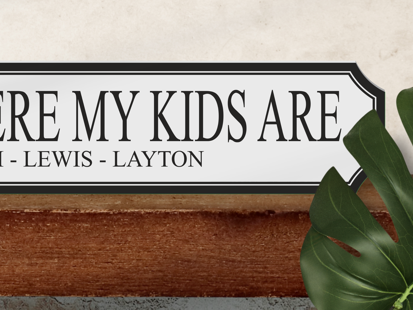 Personalised Kids Name | Wooden Sign (3 Colour Options)