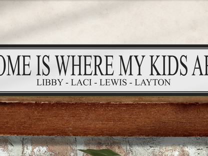 Personalised Kids Name | Wooden Sign (3 Colour Options)
