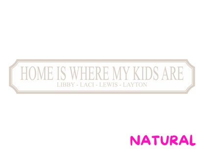 Personalised Kids Name | Wooden Sign (3 Colour Options)