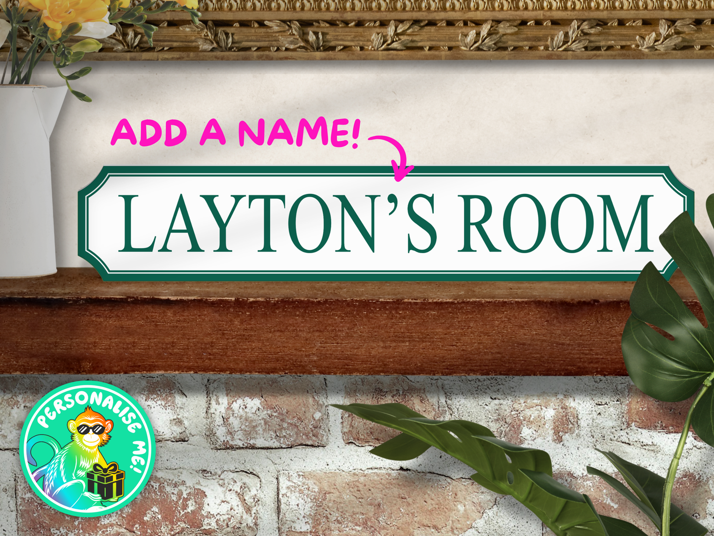 Personalised Kids Room | Wooden Sign (5 Colour Options)