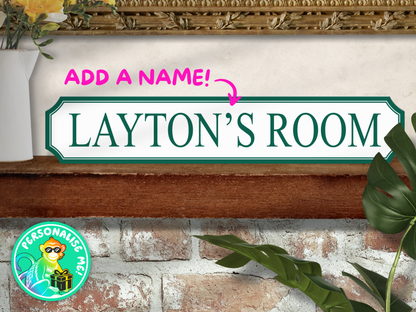 Personalised Kids Room | Wooden Sign (5 Colour Options)
