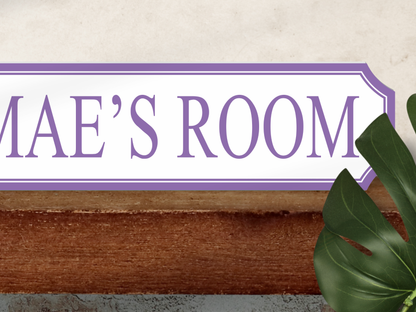 Personalised Kids Room | Wooden Sign (5 Colour Options)