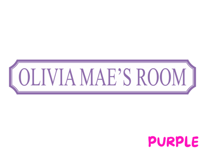 Personalised Kids Room | Wooden Sign (5 Colour Options)