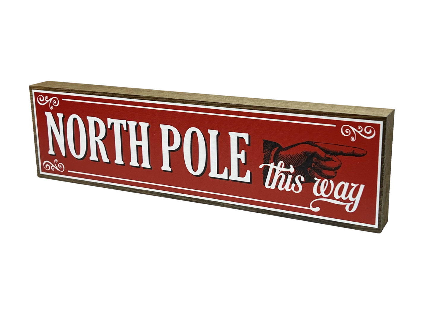 North Pole | Rustic Christmas Shelf Sitter