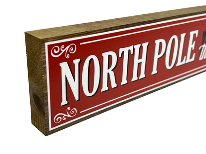 North Pole | Rustic Christmas Shelf Sitter