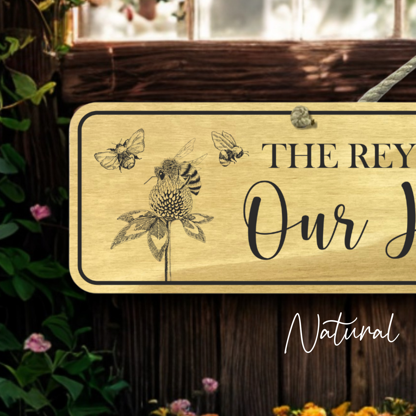 Personalised Outdoor Sign 'Our Happy Place'