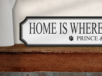 Personalised Dog Name | Wooden Sign (3 Colour Options)