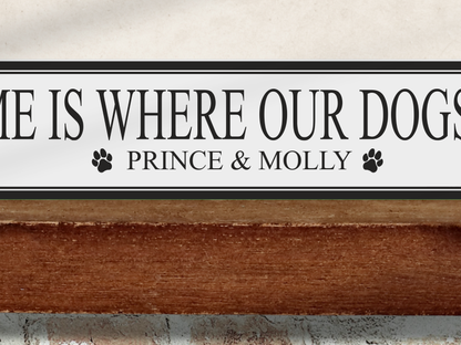 Personalised Dog Name | Wooden Sign (3 Colour Options)