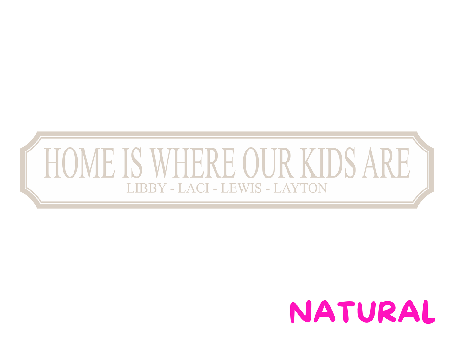 Personalised Kids Name | Wooden Sign (3 Colour Options)