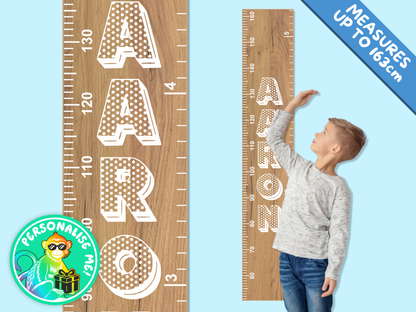 Personalised Pop Art Name | Natural Height Ruler