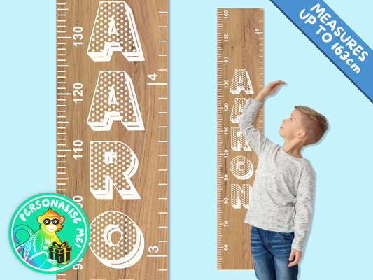 Personalised Pop Art Name | Natural Height Ruler