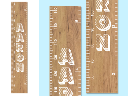 Personalised Pop Art Name | Natural Height Ruler