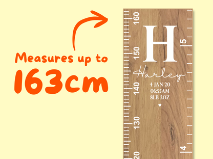 Personalised Birth Details | Natural Height Ruler