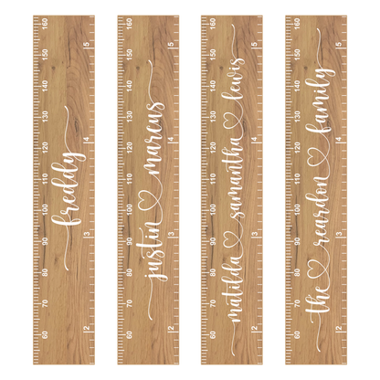 Personalised Height Ruler - Multiple Names