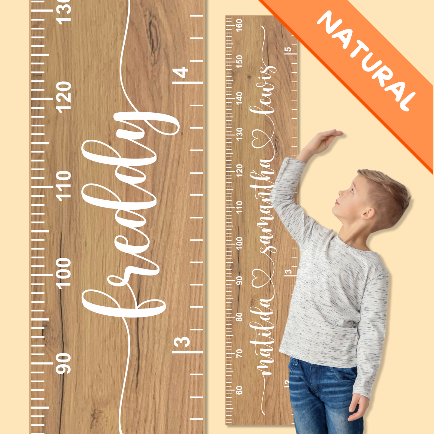 Personalised Height Ruler - Multiple Names