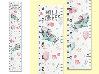 Personalised Birth Info | Bunny Height Ruler