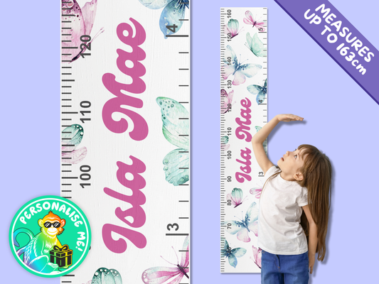 Personalised Name | Butterfly Height Ruler
