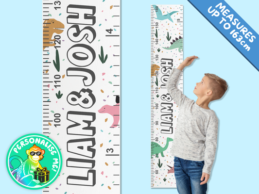 Personalised Name | Dinosaur Height Ruler