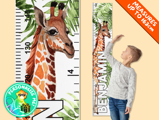 Personalised Name | Giraffe Height Ruler
