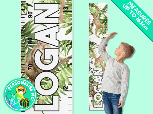 Personalised Name | Monkey Height Ruler