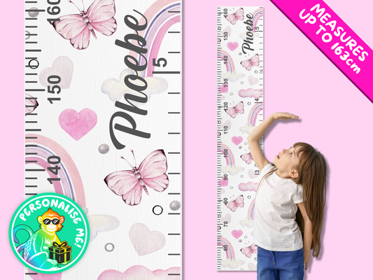 Personalised Name | Pretty Pink Height Ruler