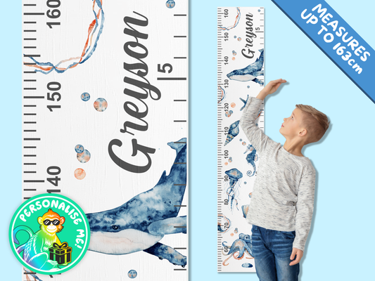 Personalised Name | Under The Sea Height Ruler