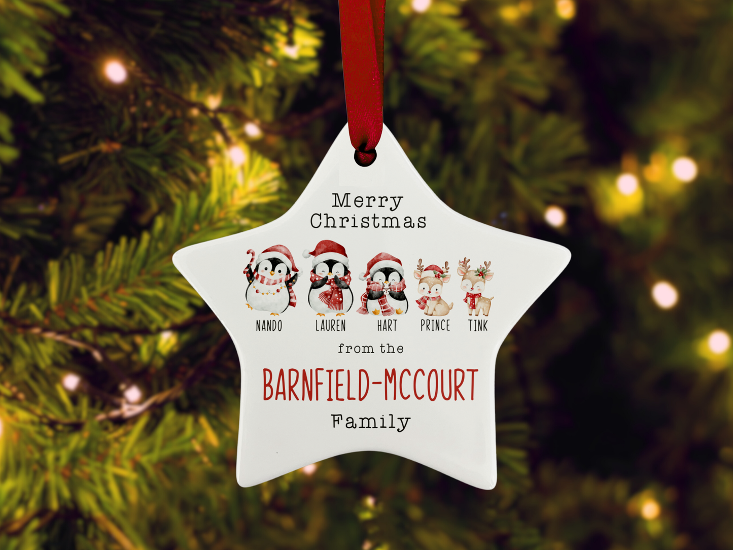 Personalised Family - Christmas Tree Ornament