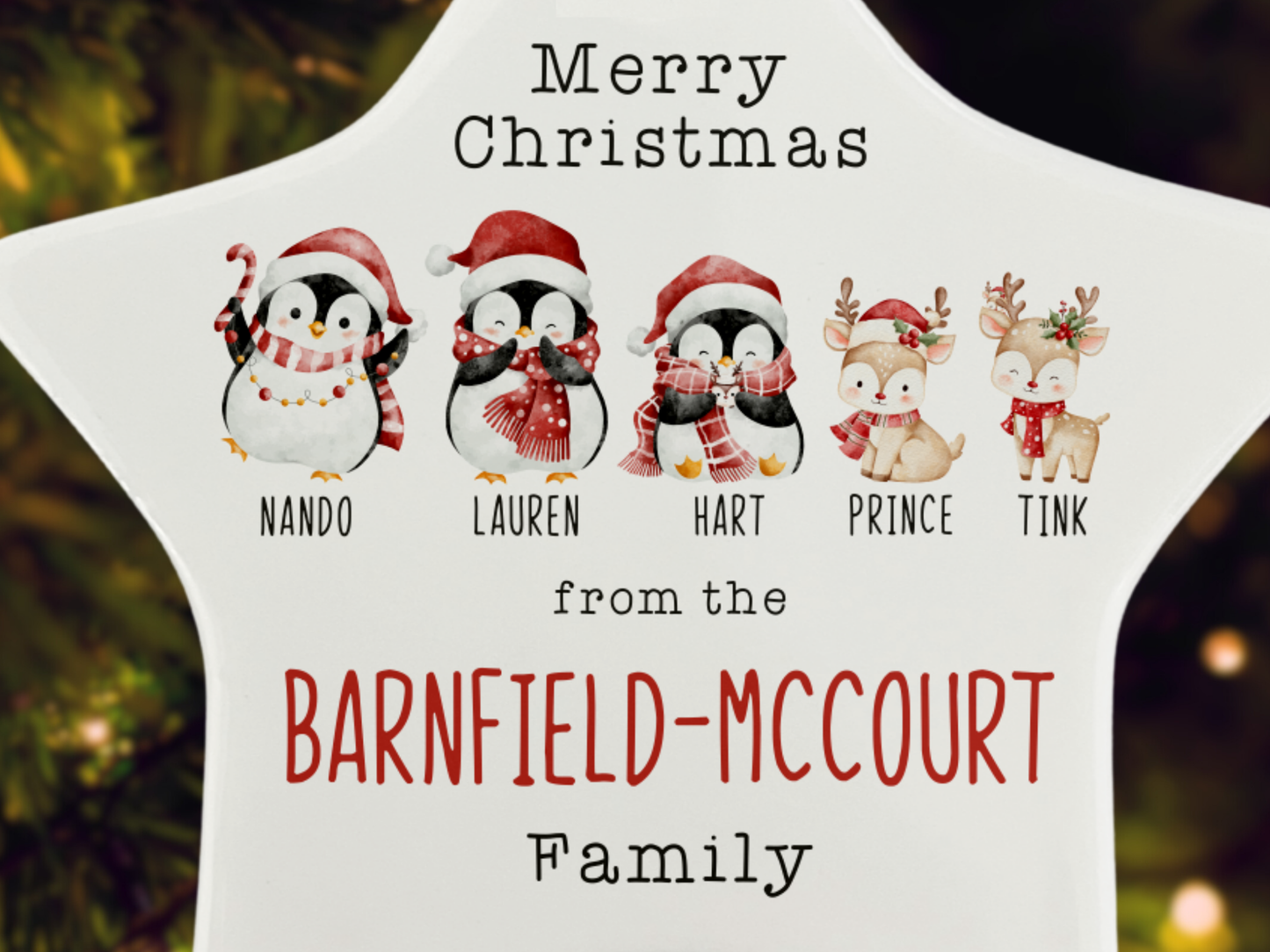 Personalised Family - Christmas Tree Ornament
