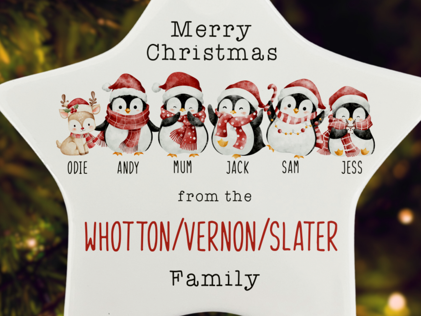 Personalised Family - Christmas Tree Ornament