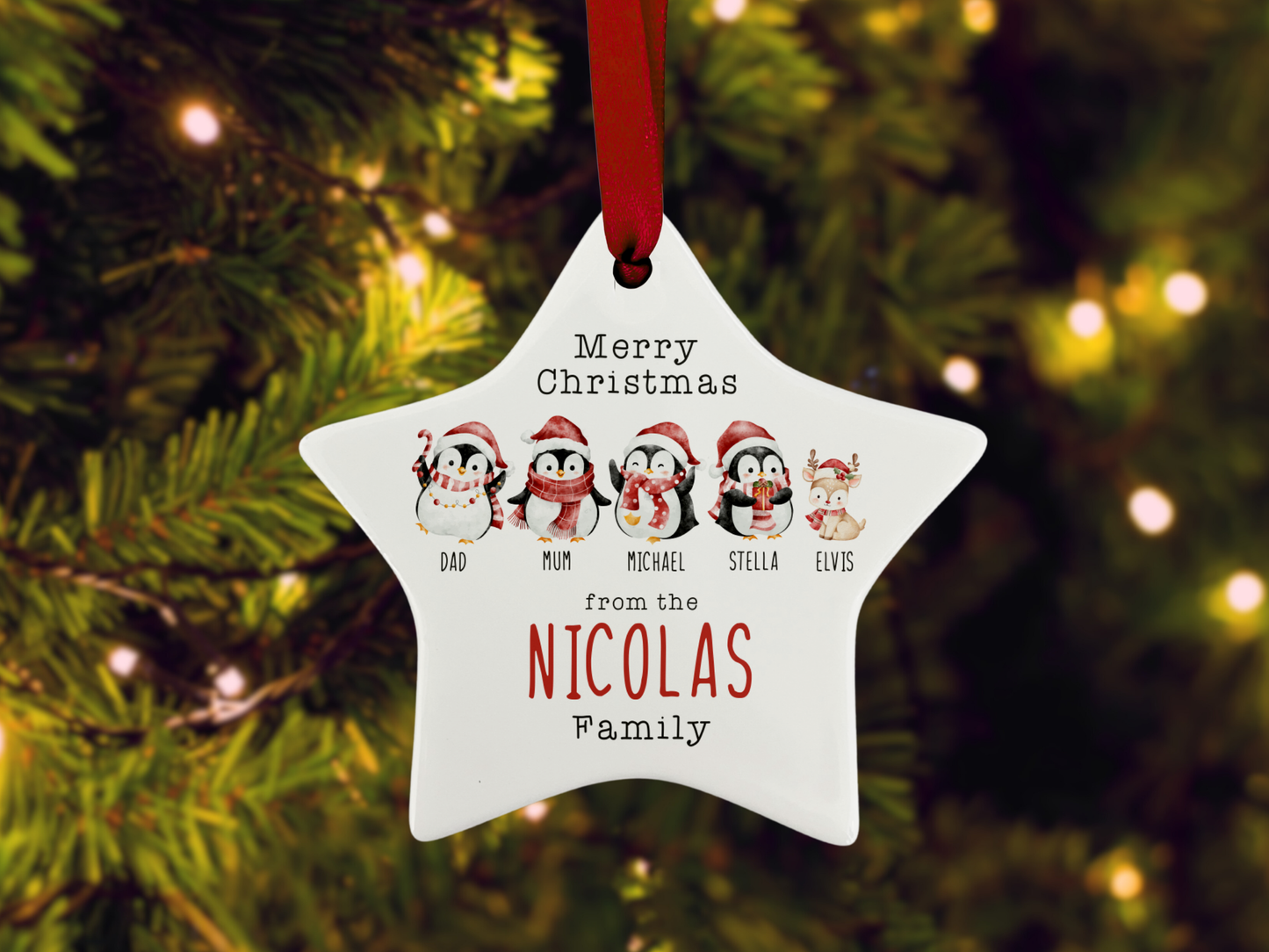 Personalised Family - Christmas Tree Ornament