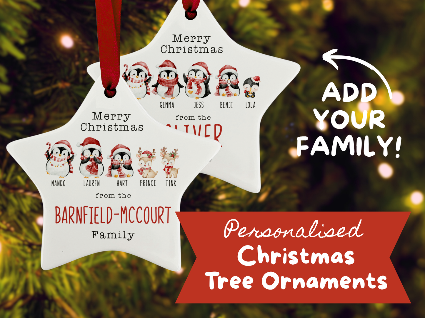 Personalised Family - Christmas Tree Ornament