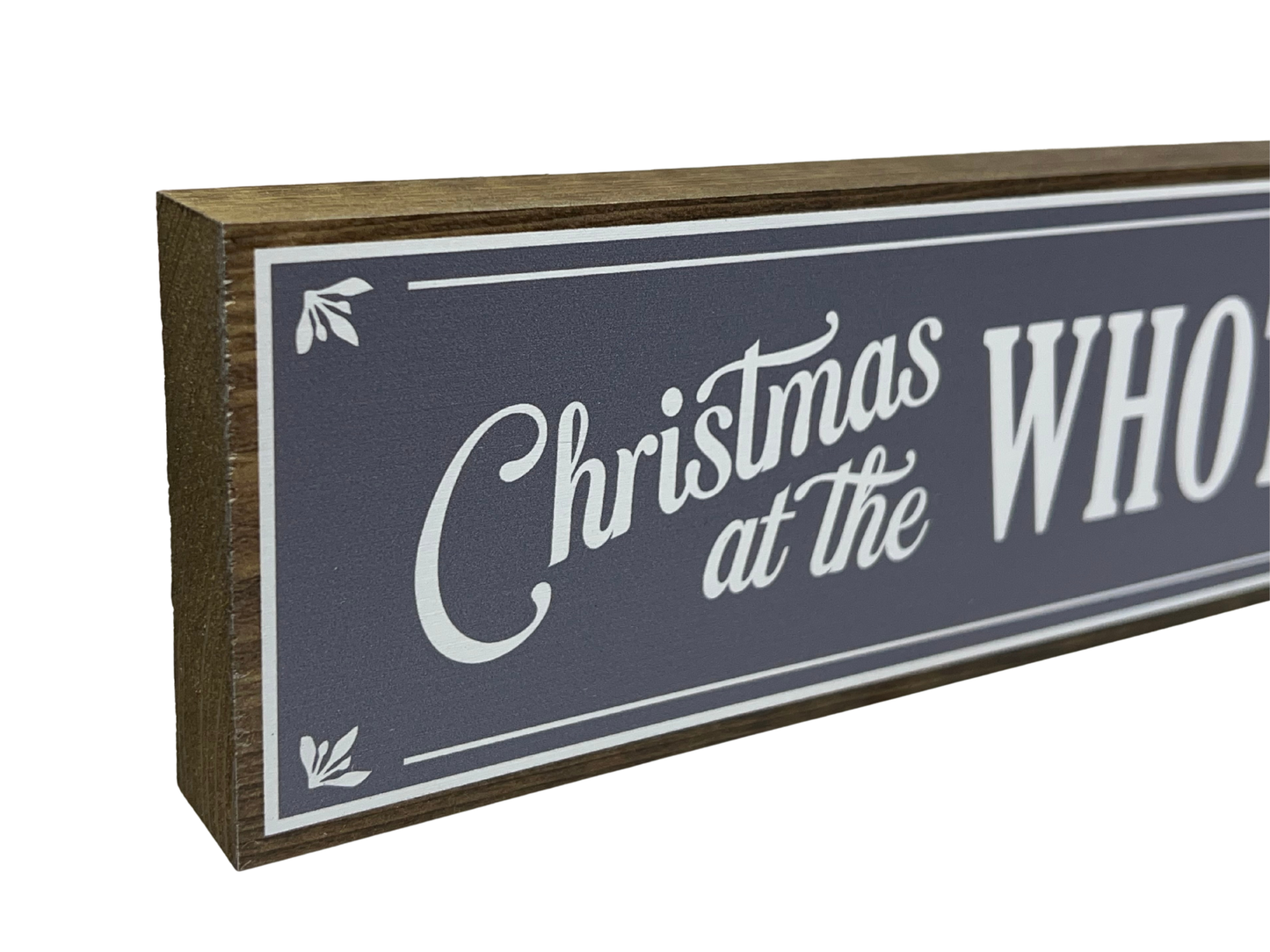 Personalised Family Christmas | Rustic Block Shelf Sitter