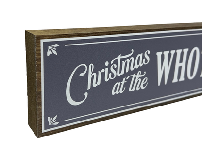 Personalised Family Christmas | Rustic Block Shelf Sitter