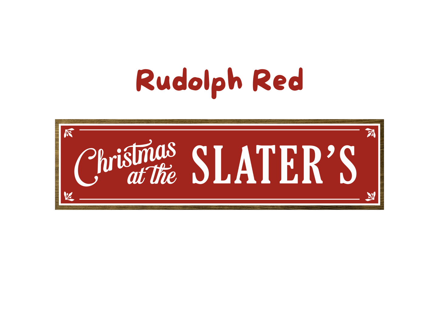 Personalised Family Christmas | Rustic Block Shelf Sitter