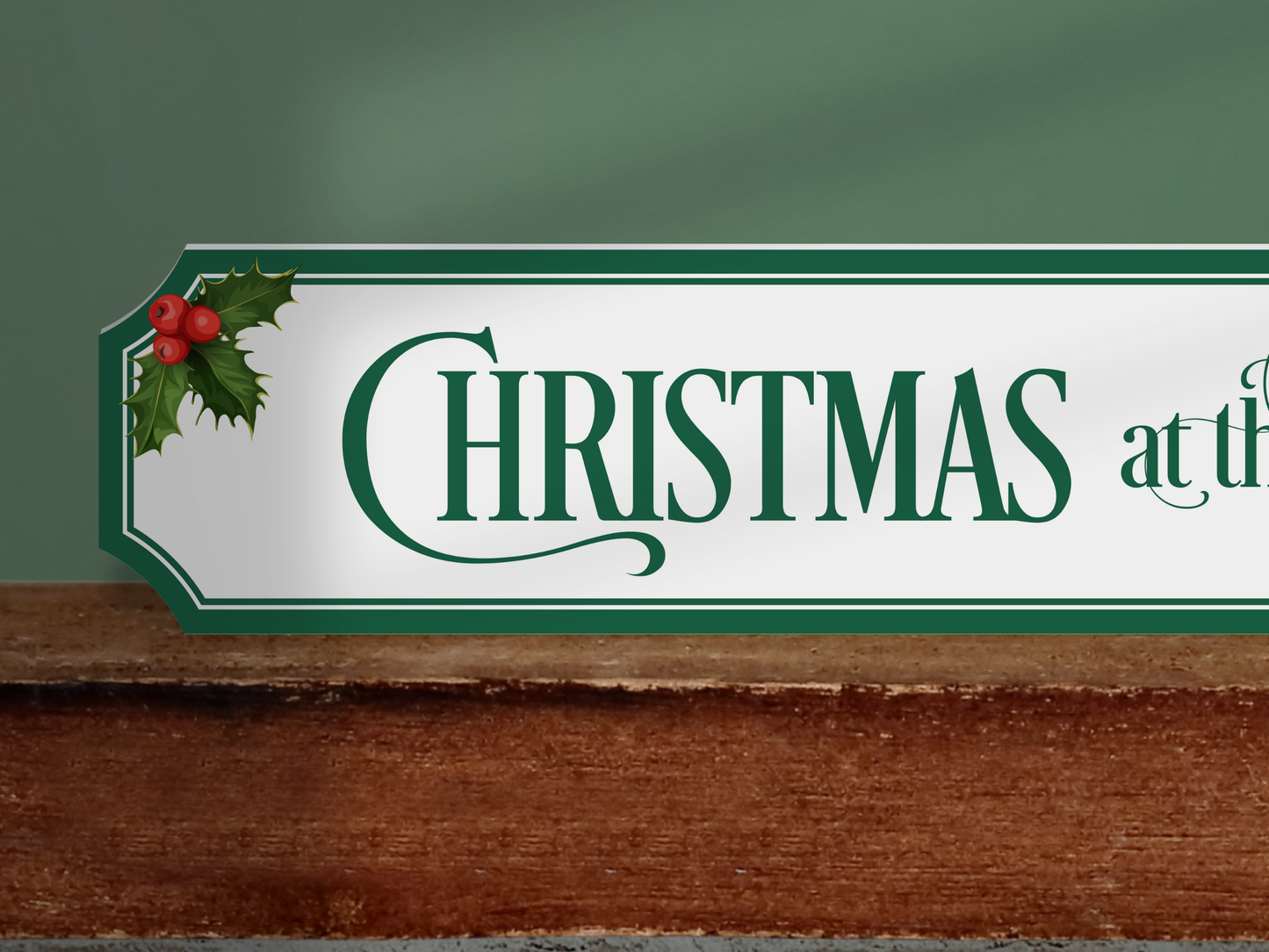 Personalised Family Name  | Wooden Christmas Sign (2 Colour Options)
