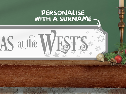 Personalised Family Name  | Wooden Christmas Sign