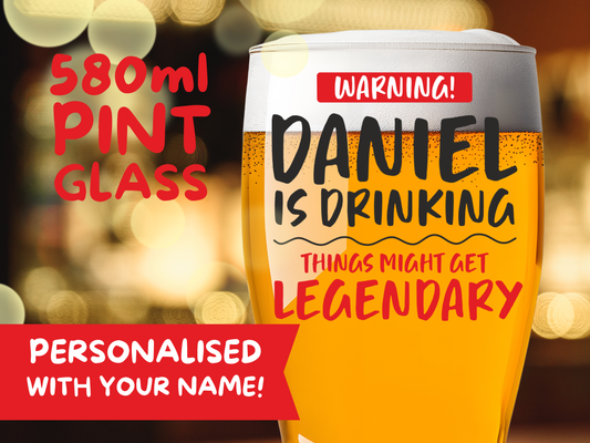 Personalised Pint Glass - Drink Glass