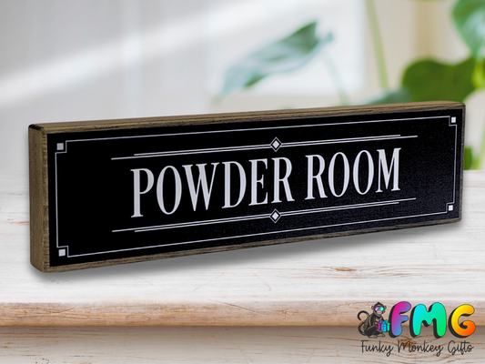 Powder Room | Rustic Block Shelf Sitter