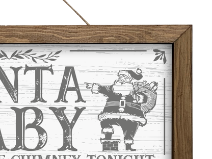 Santa Baby | Rustic Framed Christmas Sign