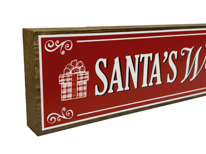 Santa's Workshop | Rustic Christmas Shelf Sitter