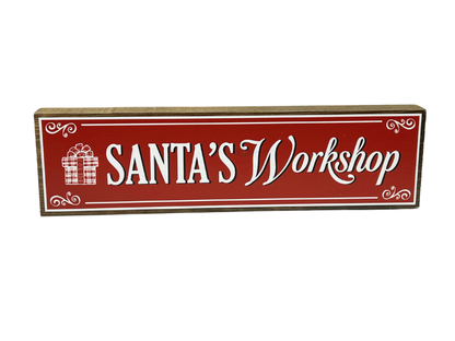 Santa's Workshop | Rustic Christmas Shelf Sitter