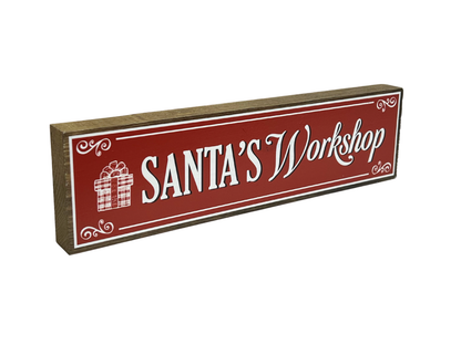 Santa's Workshop | Rustic Christmas Shelf Sitter