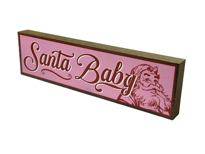 Santa Baby | Rustic Christmas Shelf Sitter