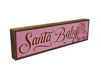 Santa Baby | Rustic Christmas Shelf Sitter