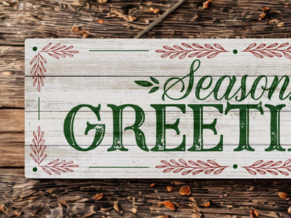 Seasons Greetings | Hanging Christmas Sign