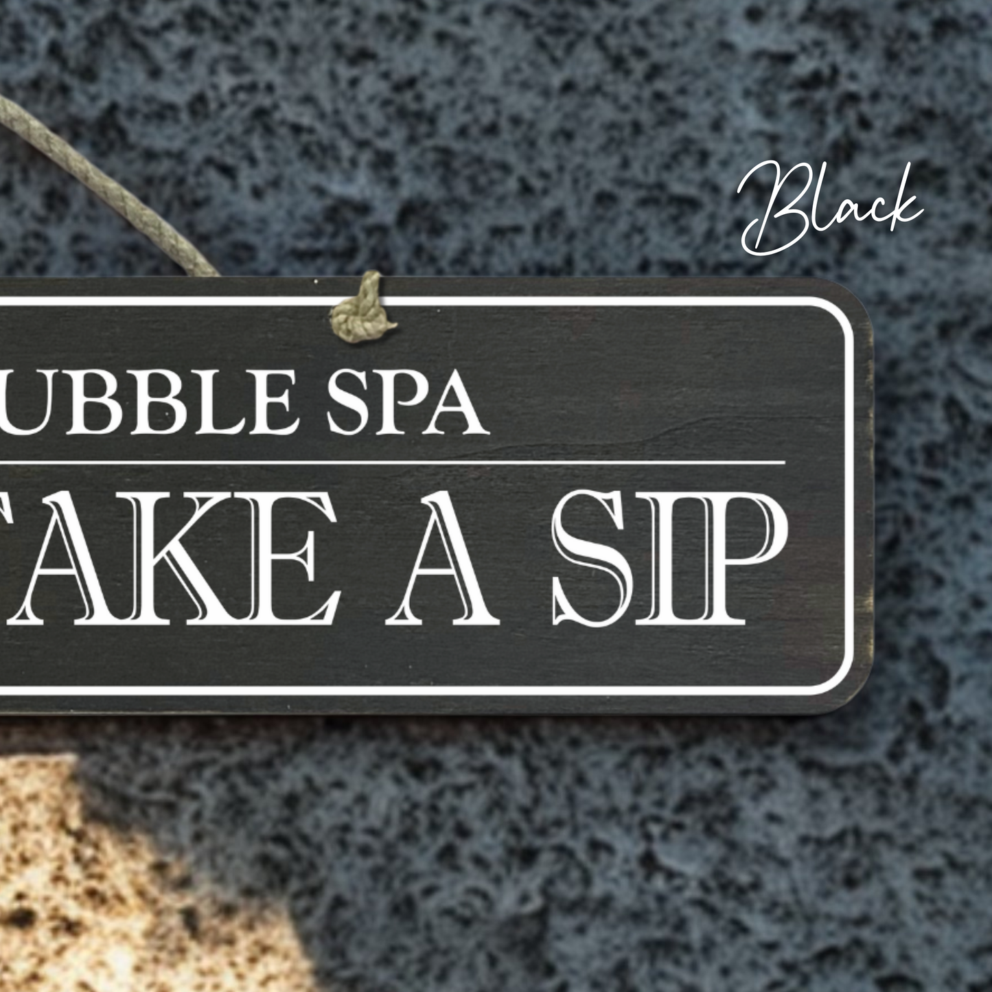 Personalised Outdoor Sign 'Strip, Dip & Take A Sip'