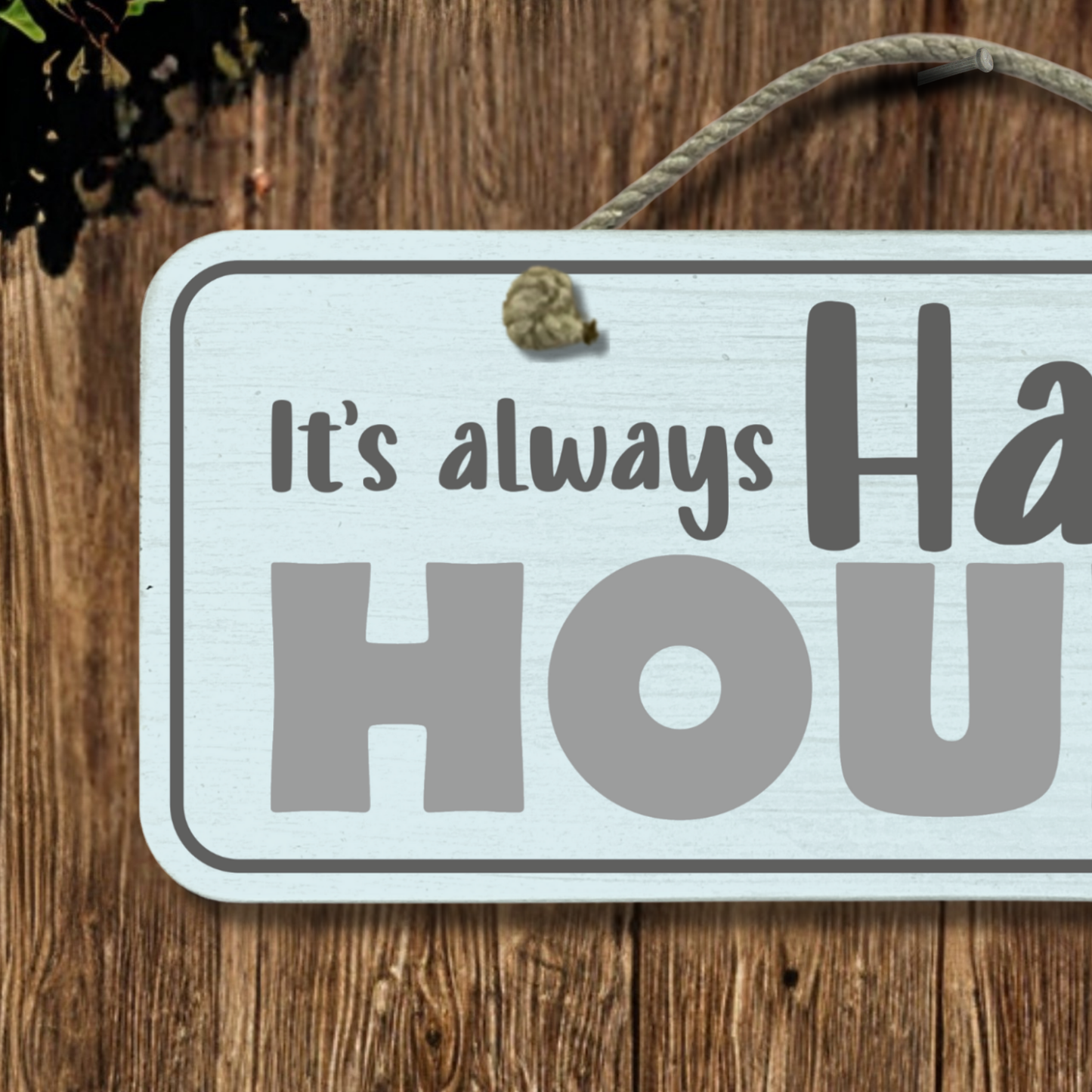 Happy Hour - Wooden Outdoor Sign