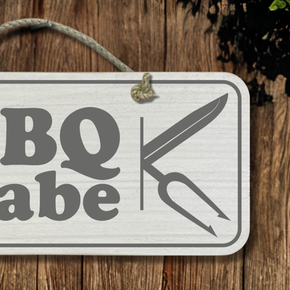 BBQ Babe - Wooden Outdoor Sign